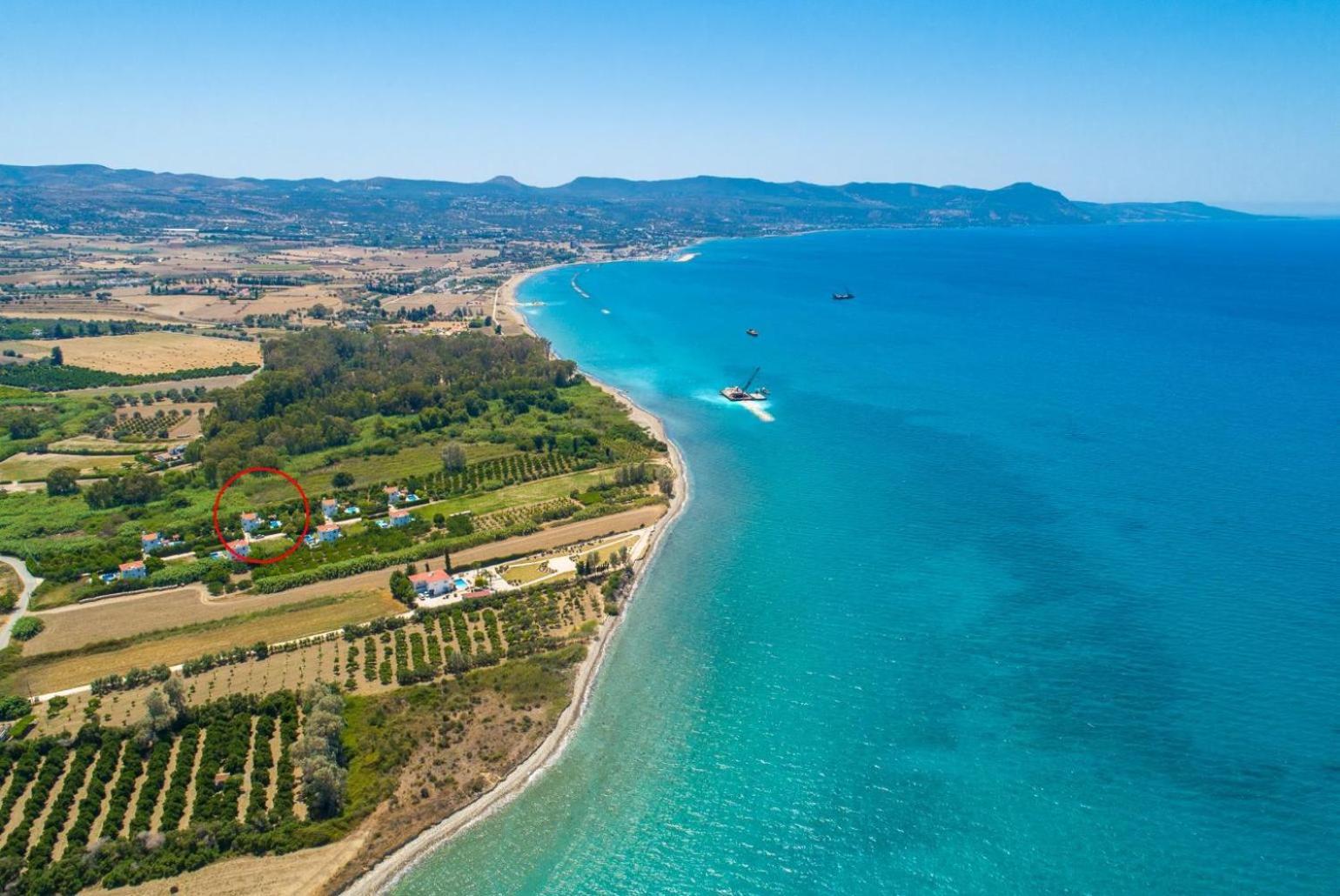 Sun Beach Villa Thio Polis Exteriör bild